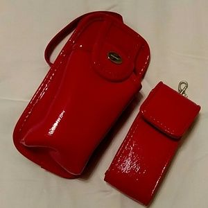 Nine 9 West Shiny Cellphone/Wallet & Lipstick Case